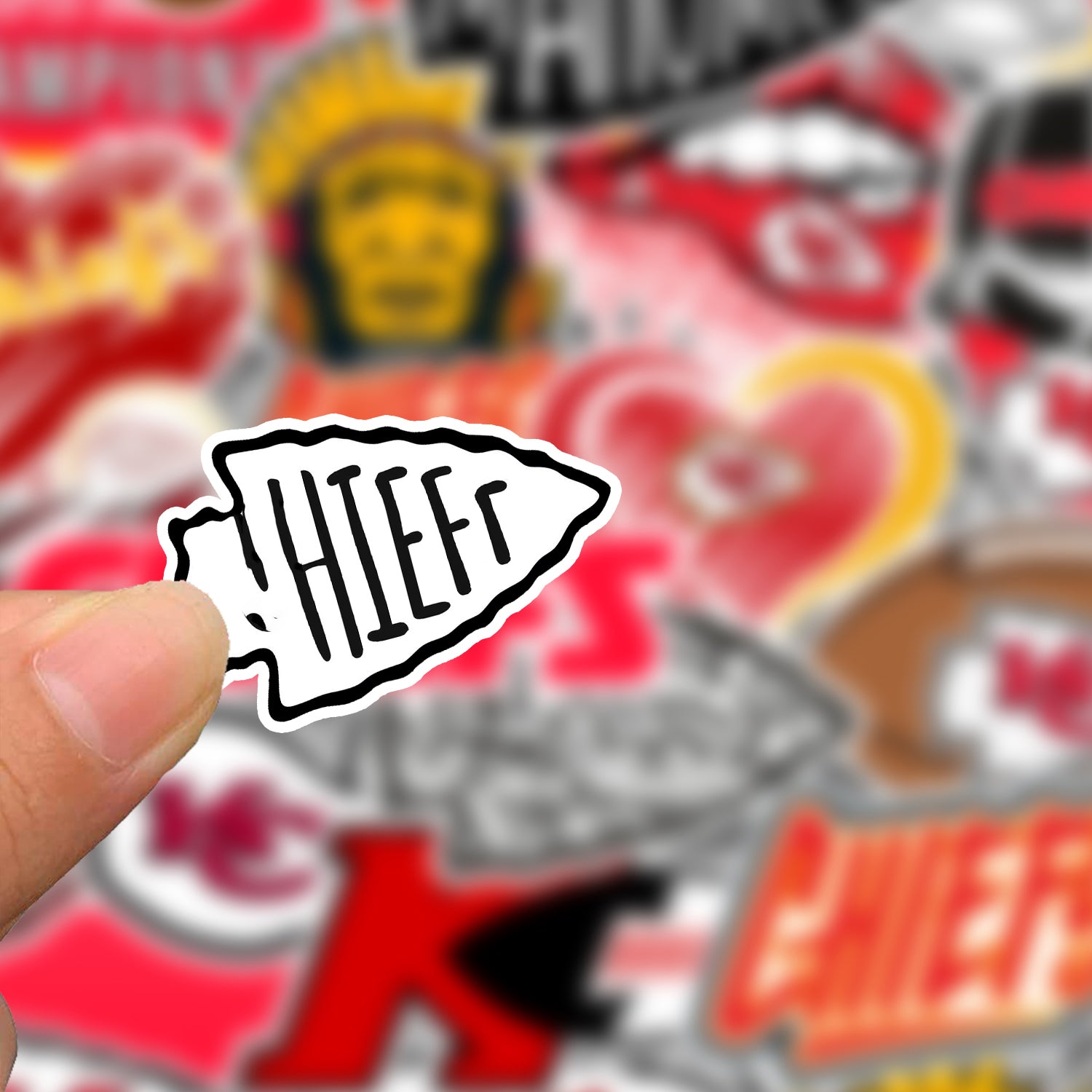 35PCS Kansas-City Stickers Chiefs - Football and Rugby Decals for Kids Teens Adults