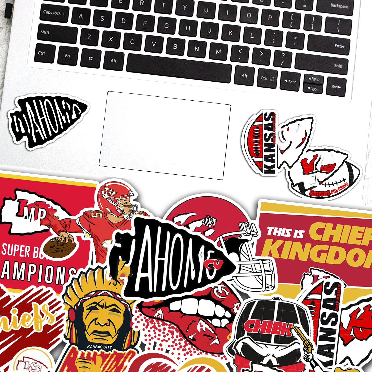 35PCS Kansas-City Stickers Chiefs - Football and Rugby Decals for Kids Teens Adults