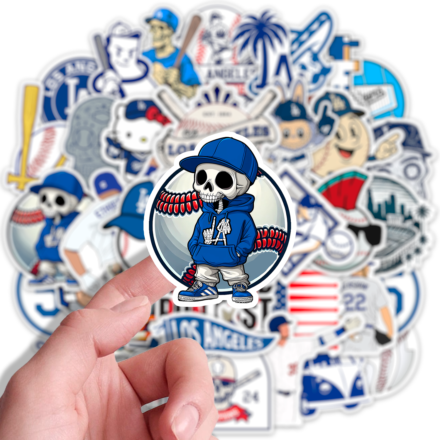 110pcs Los Angeles Baseball Stickers Dodgers for Kids Teens Adults Fans Gifts